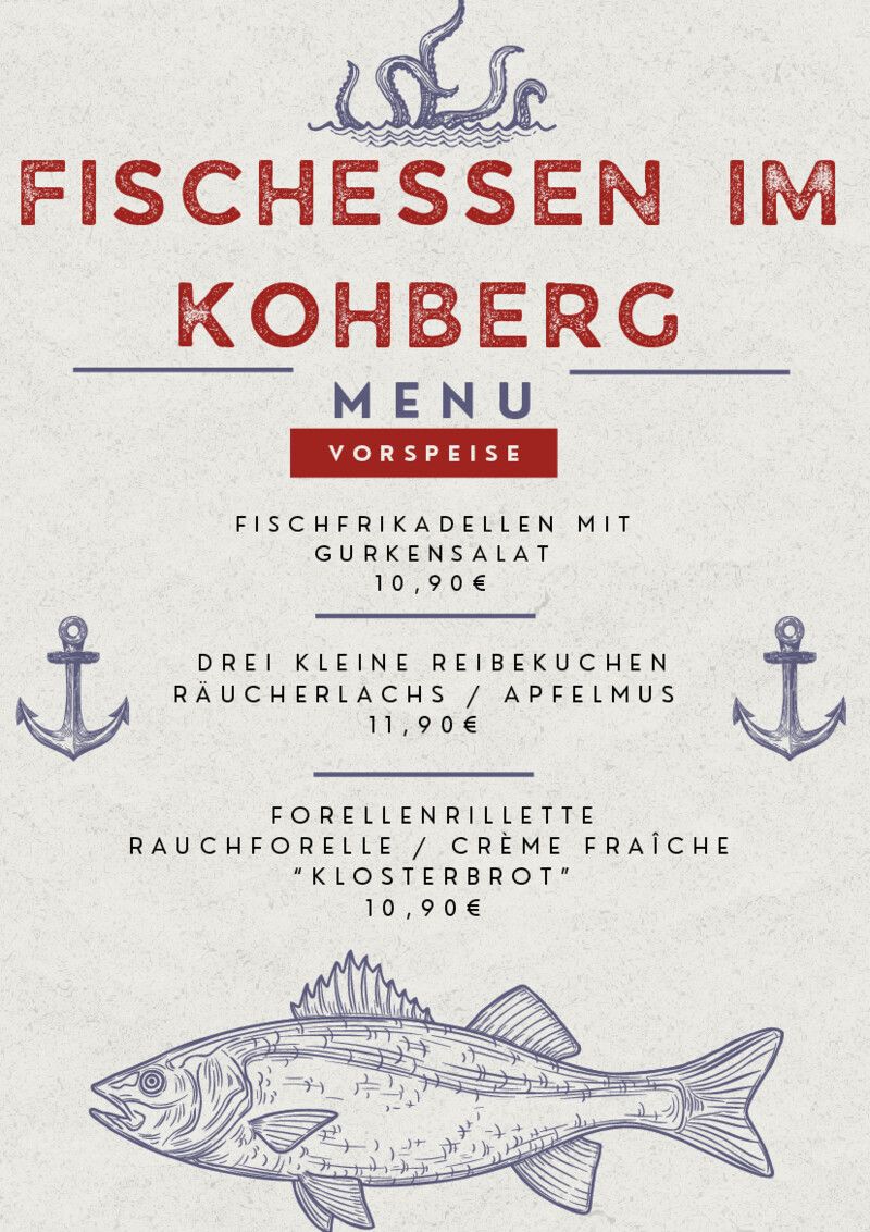 Fischessen Menu